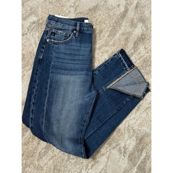 KanCan Women's Mid Wash Split Hem Bootcut Jeans Sz 7/27 High Rise NWT - Picture 5 of 8